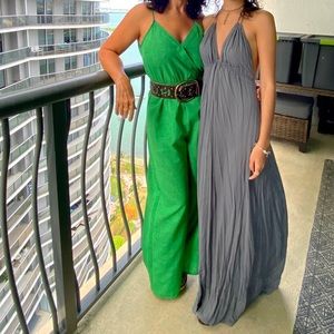 Green Wide Leg Jumpsuit